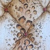 Trompe l'oeil cheetah print headboard