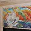Mosaic designed to symbolize chinese names Happy Rising Sun & Lotus plum jade