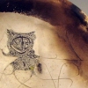 Untitled (Smoked Bowl), sgraffito