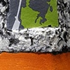 orange ground with map