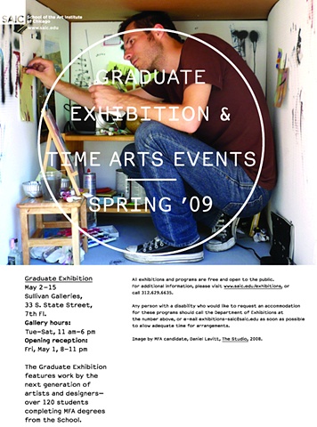 SAIC's MFA thesis show flyer w/ my image