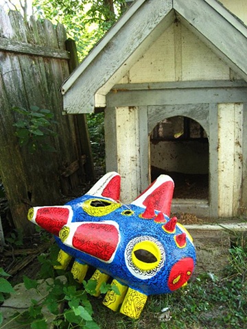 paper mache sculpture, monster