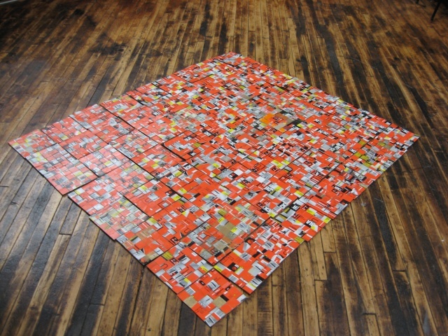 collage cardboard carpet