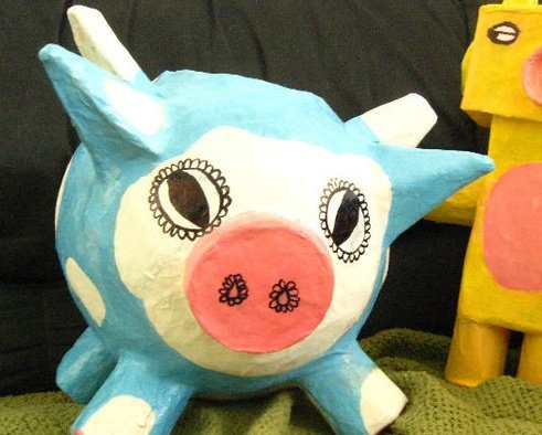 imaginary friends out of paper mache