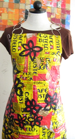 Funky Blue Collar Mestiza Pride Apron 