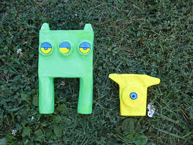 3 eyed cyclops and yellow mini cyclops