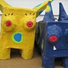 Don't be shy and say hi to my imaginary friends out of paper mache!