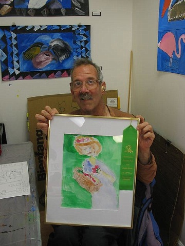 Mike Smart with an honorable mention for 
"Lady with Flowers"