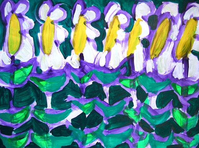 Purple and Green Flowers