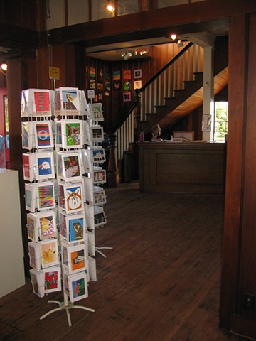 Odd Fellows Hall Exhibit - card and sales desk