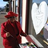 Mindy painting our window