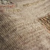 Torn sari fragments, tussah silk, silk mohair - Coral