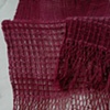 Handwoven tussah silk shawl, hand-dyed with cochineal