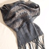 Hand-dyed Woven Shibori, cotton and silk noil