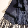 Woven Shibori, Silk, hand-dyed with natural indigo