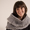 Steel Grey Cowl with Merino Roving