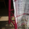 Ramie (linen) open weave and hand-manipulated lace