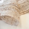 Ramie (linen) open weave and hand-manipulated lace