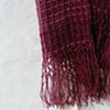 Handwoven tussah silk shawl, hand-dyed with cochineal