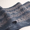 Hand-dyed Woven Shibori, cotton and silk noil