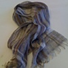Ramie (linen) and silk noil open weave and hand-manipulated lace