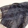 Woven Shibori, Silk, hand-dyed with natural indigo