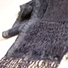 Woven Shibori, Silk, hand-dyed with natural indigo