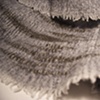 Steel Grey Cowl with Merino Roving