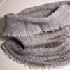 Steel Grey Cowl with Merino Roving