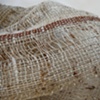 Ramie (linen) open weave and hand-manipulated lace