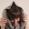 Steel Grey Cowl with Merino Roving