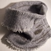 Steel Grey Cowl with Merino Roving