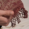 Linen Woven Shibori, Hand-dyed, Wine