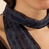 Woven Shibori, Silk, hand-dyed with natural indigo