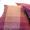 organic handwoven cotton pillows, each 15"x15"