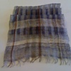 Ramie (linen) and silk noil open weave and hand-manipulated lace