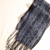 Woven Shibori, Silk, hand-dyed with natural indigo