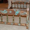 Solid Wood Twin/Single Folk art bed