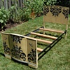 Yellow Frenchie Damask Twin Bed