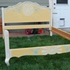 Yellow Folk Art Inspired Bed
