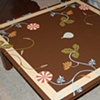 Custom Coffee Table with Whimsical Balloon and Flora
