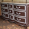 Chocolate, Blue and Cream Dresser Set