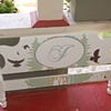 Monogramed Bed with Forest Theme-Footboard
