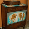 Birch Forest Antique Dresser. See top of jewelry box for additional design work.