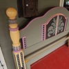 Queen Sized Sage Bed, Solid Wood with Bun Feet