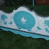 Robin's Egg Blue Full Bed Foot Board