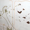 Dandelion and bird armoire-Detail