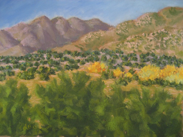 Sandia Autumn Cottonwoods - Plein air