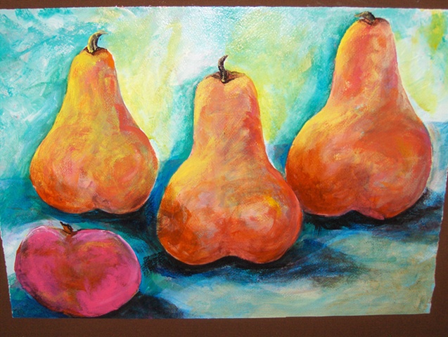Three Pears And A Plum