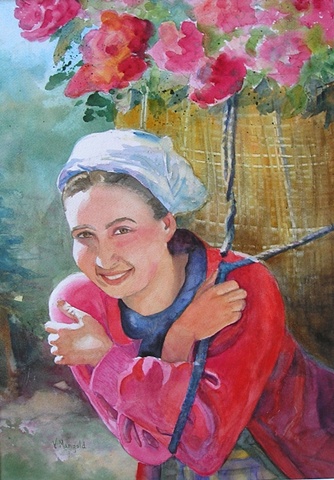 Girl With Flowers